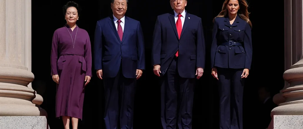 Donald Trump y Xi Jinping durante una reunión diplomática en Washington