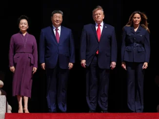 Donald Trump y Xi Jinping durante una reunión diplomática en Washington