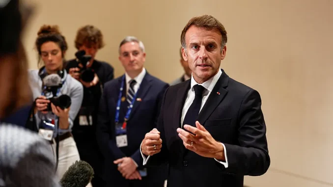 El presidente francés Emmanuel Macron antes de nuevas protestas en Francia