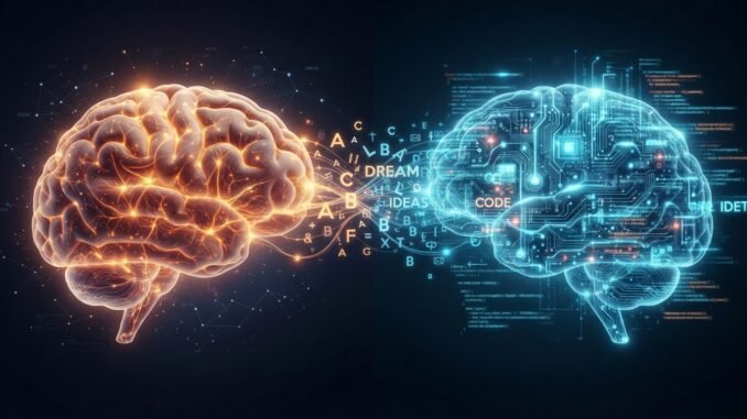 Imagen ilustrativa sobre inteligencia artificial, neuronas del hipocampo y ChatGPT