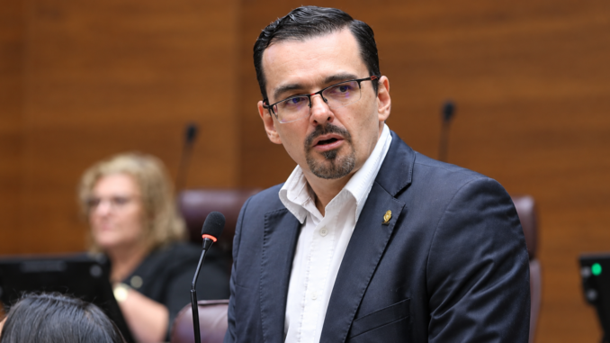 José María Villalta durante una actividad legislativa, foto de archivo