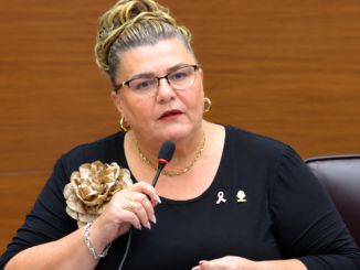 Kattia Calvo durante una intervención sobre denuncias de amenazas y adoctrinamiento político en la UCR