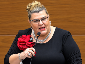 Kattia Calvo durante declaraciones sobre vandalismo, protestas y controles de seguridad en Costa Rica