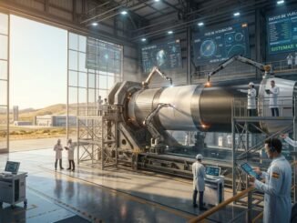 Revolución de los Cohetes: cohete reutilizable despegando hacia el espacio